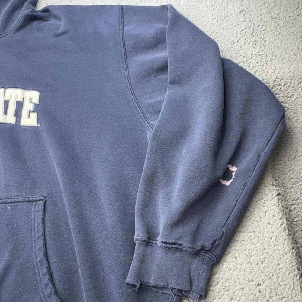 Vintage Penn State Nittany Lions Hoodie Mens XXL Blue Nike Sweatshirt Fader Y2K - Picture 8 of 13
